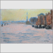 Pastel drawing of Venice